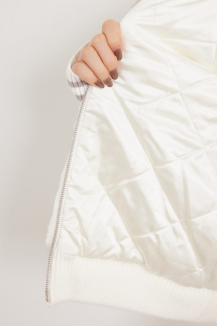 【一部店舗・WEB限定】【RIENDA GOLF】中綿ファーコンビニットブルゾン WHT S