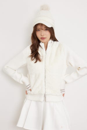 【一部店舗・WEB限定】【RIENDA GOLF】中綿ファーコンビニットブルゾン
