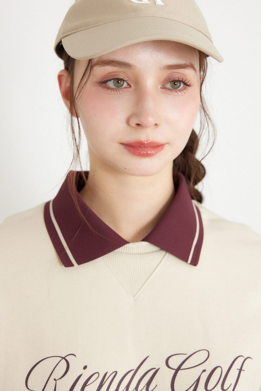 【一部店舗・WEB限定】【RIENDA GOLF】オリジナルバストロゴスウェットトップス BEG M