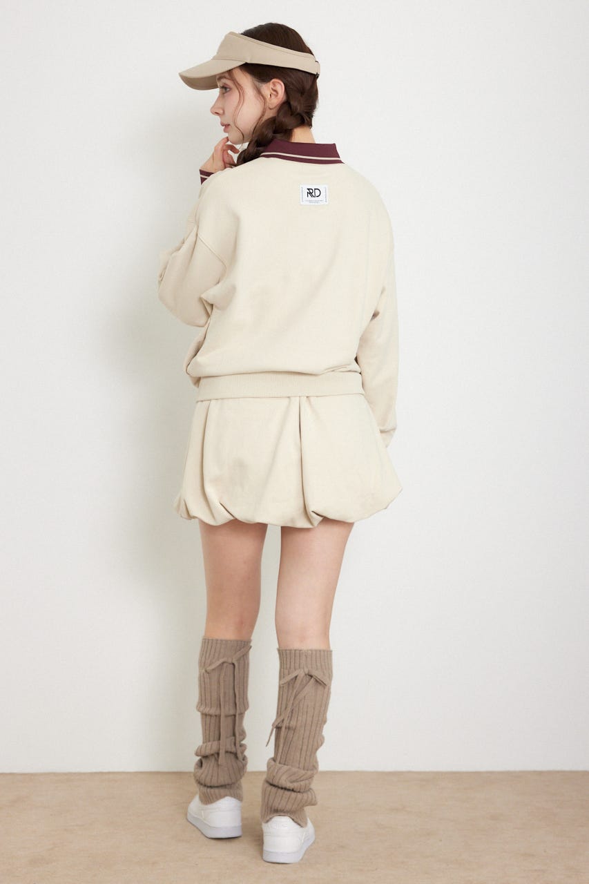 【一部店舗・WEB限定】【RIENDA GOLF】オリジナルバストロゴスウェットトップス BEG M