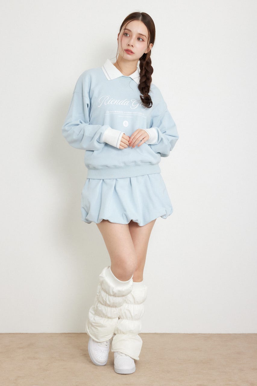 【一部店舗・WEB限定】【RIENDA GOLF】オリジナルバストロゴスウェットトップス BLU S