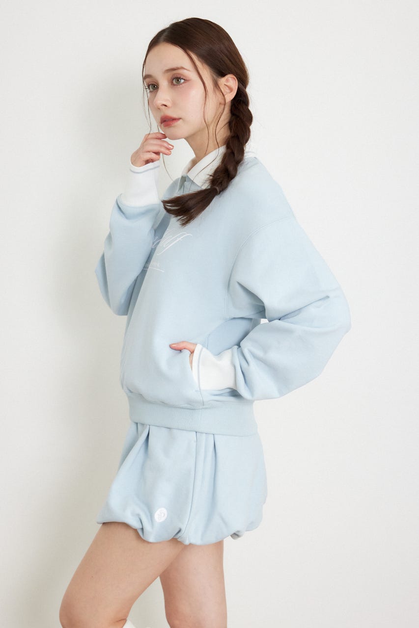 【一部店舗・WEB限定】【RIENDA GOLF】オリジナルバストロゴスウェットトップス BLU S
