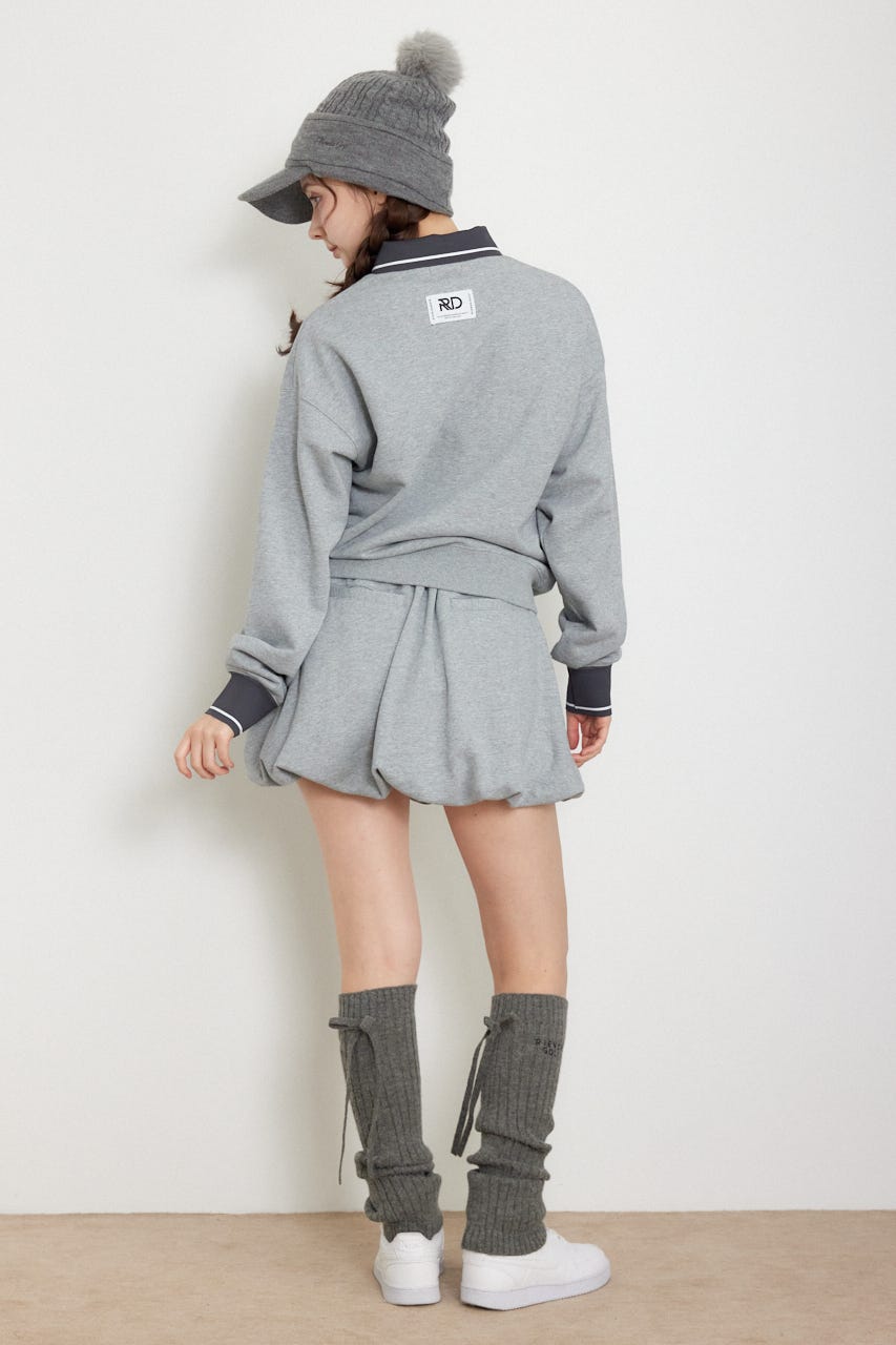 【一部店舗・WEB限定】【RIENDA GOLF】オリジナルバストロゴスウェットトップス GRY M