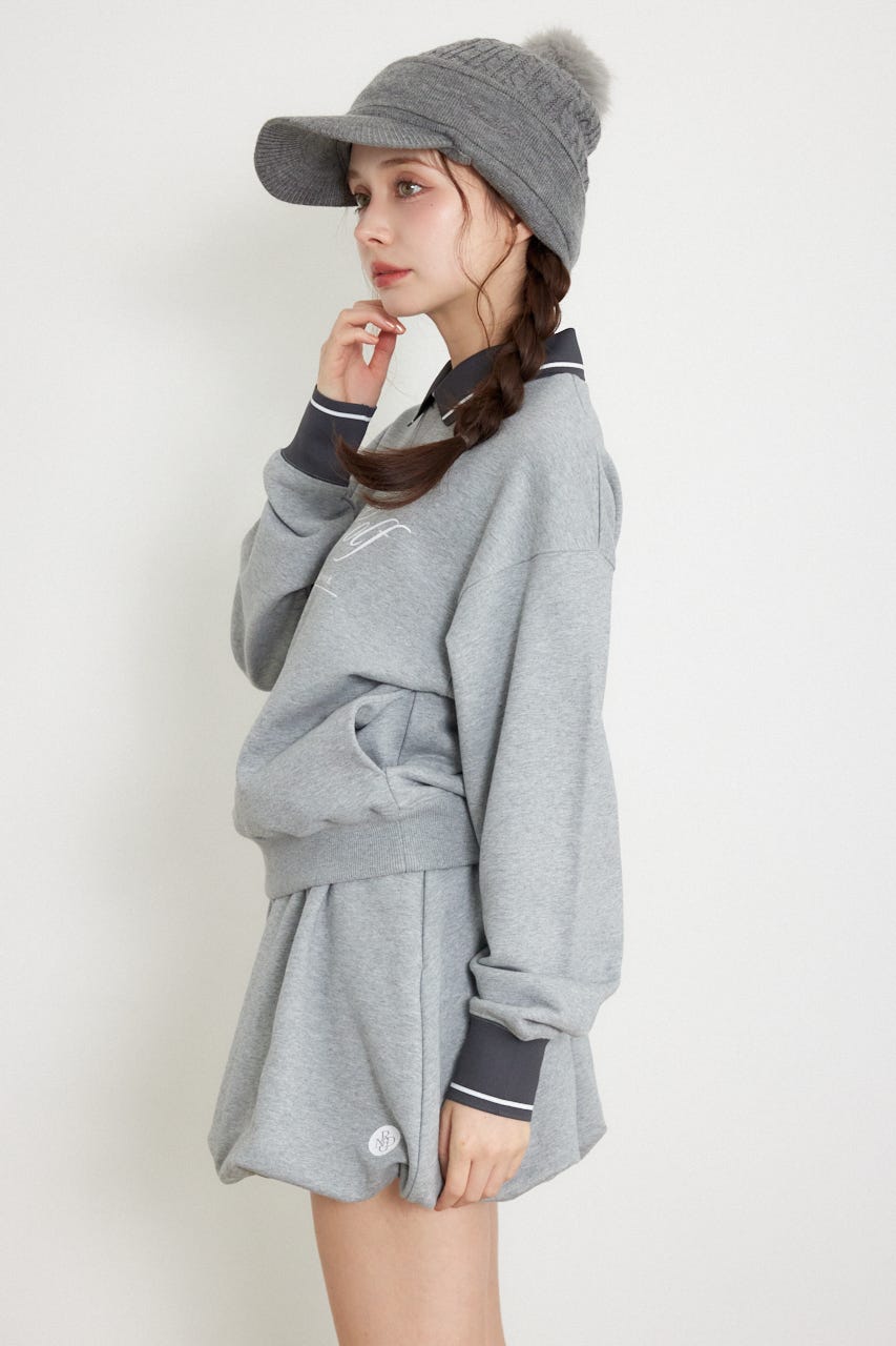 【一部店舗・WEB限定】【RIENDA GOLF】オリジナルバストロゴスウェットトップス GRY M
