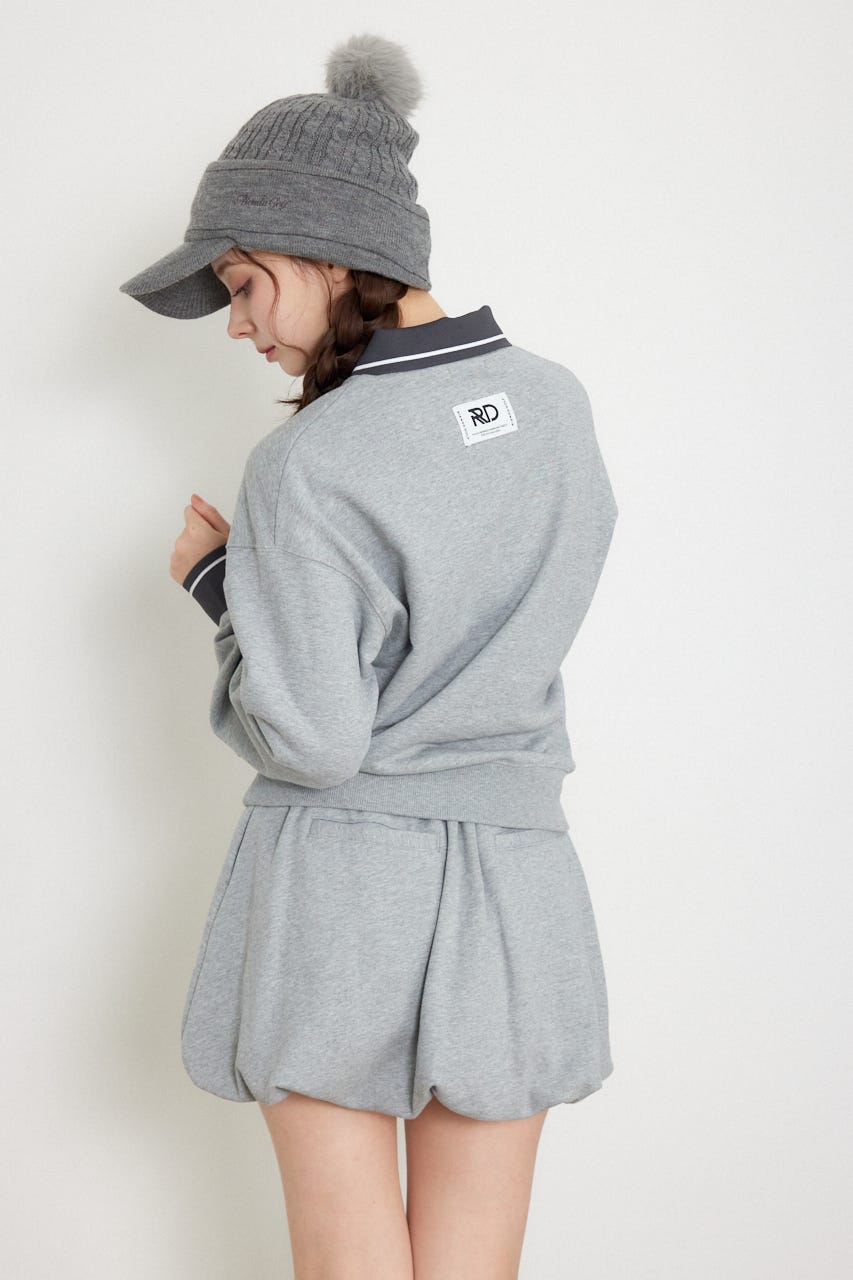 【一部店舗・WEB限定】【RIENDA GOLF】オリジナルバストロゴスウェットトップス GRY M