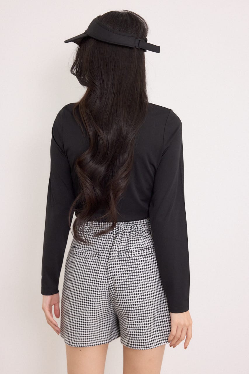 【一部店舗・WEB限定】【RIENDA GOLF】ポロカラーカットトップス BLK M