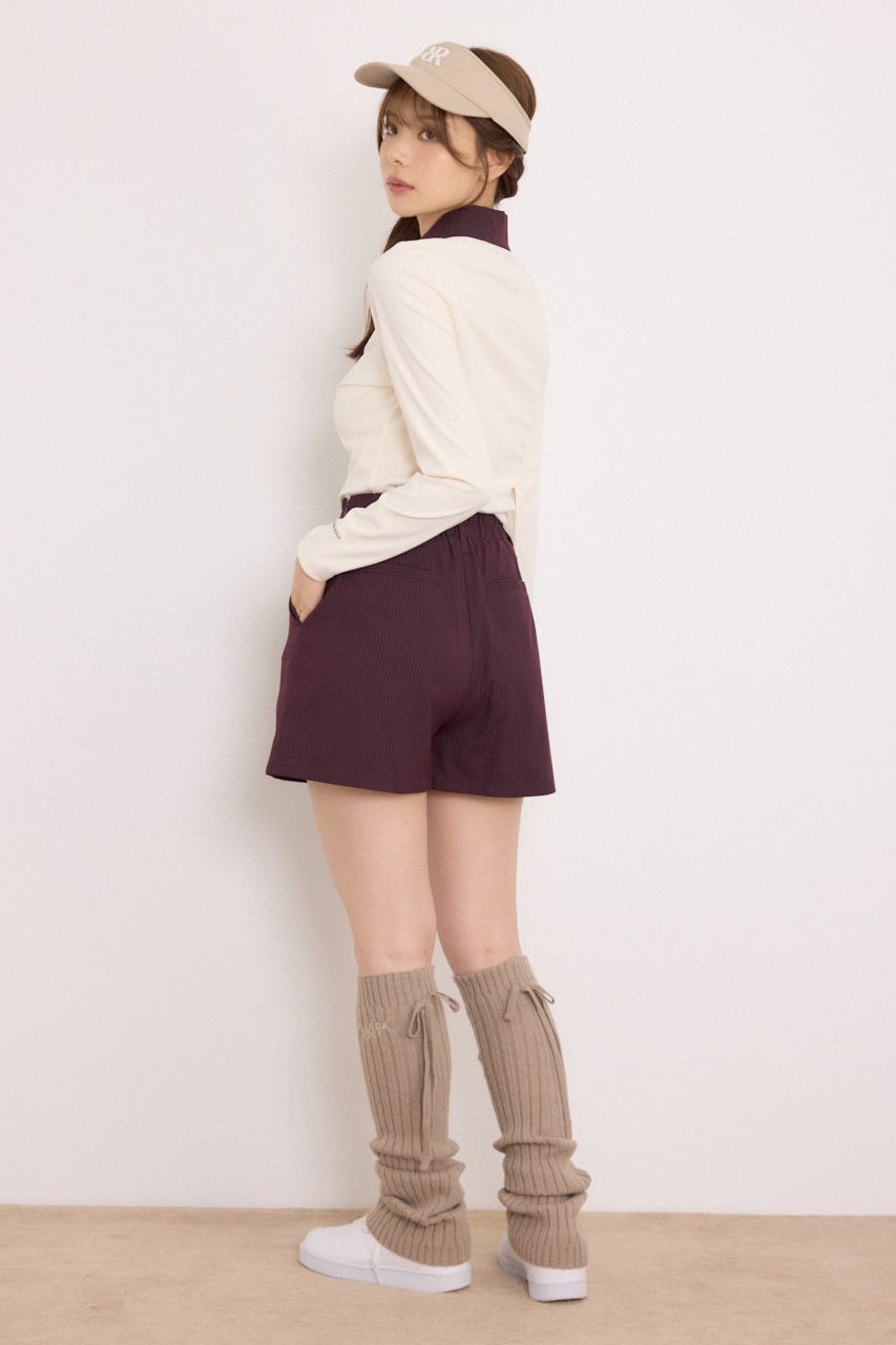 【一部店舗・WEB限定】【RIENDA GOLF】ポロカラーカットトップス IVOY S