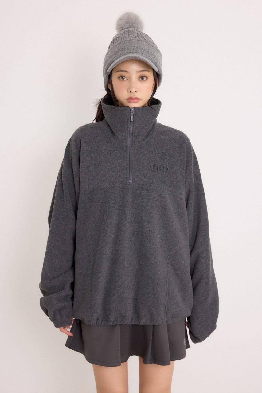 【一部店舗・WEB限定】【RIENDA GOLF】ハーフジップフリーストプルオーバー D/GRY S