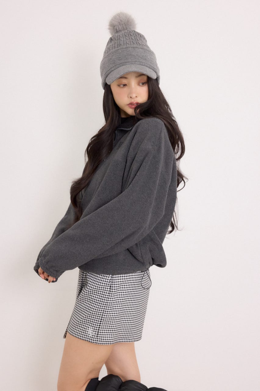 【一部店舗・WEB限定】【RIENDA GOLF】ハーフジップフリーストプルオーバー D/GRY S