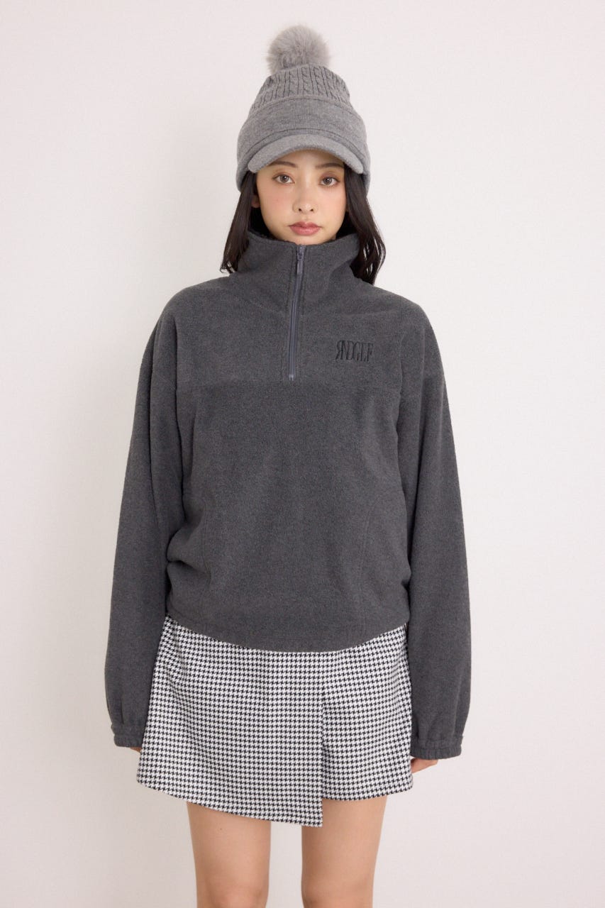 【一部店舗・WEB限定】【RIENDA GOLF】ハーフジップフリーストプルオーバー D/GRY S