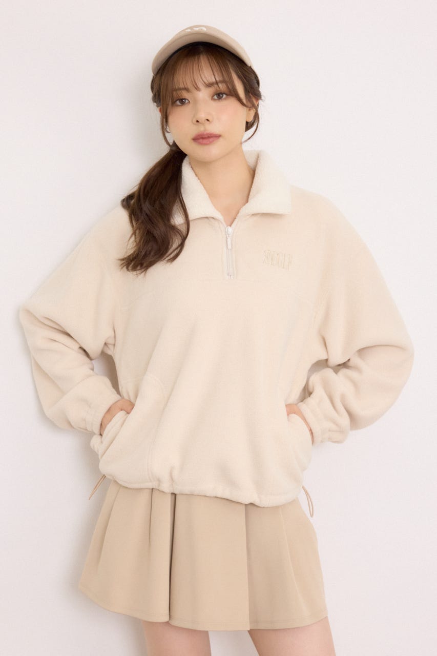 【一部店舗・WEB限定】【RIENDA GOLF】ハーフジップフリーストプルオーバー IVOY M