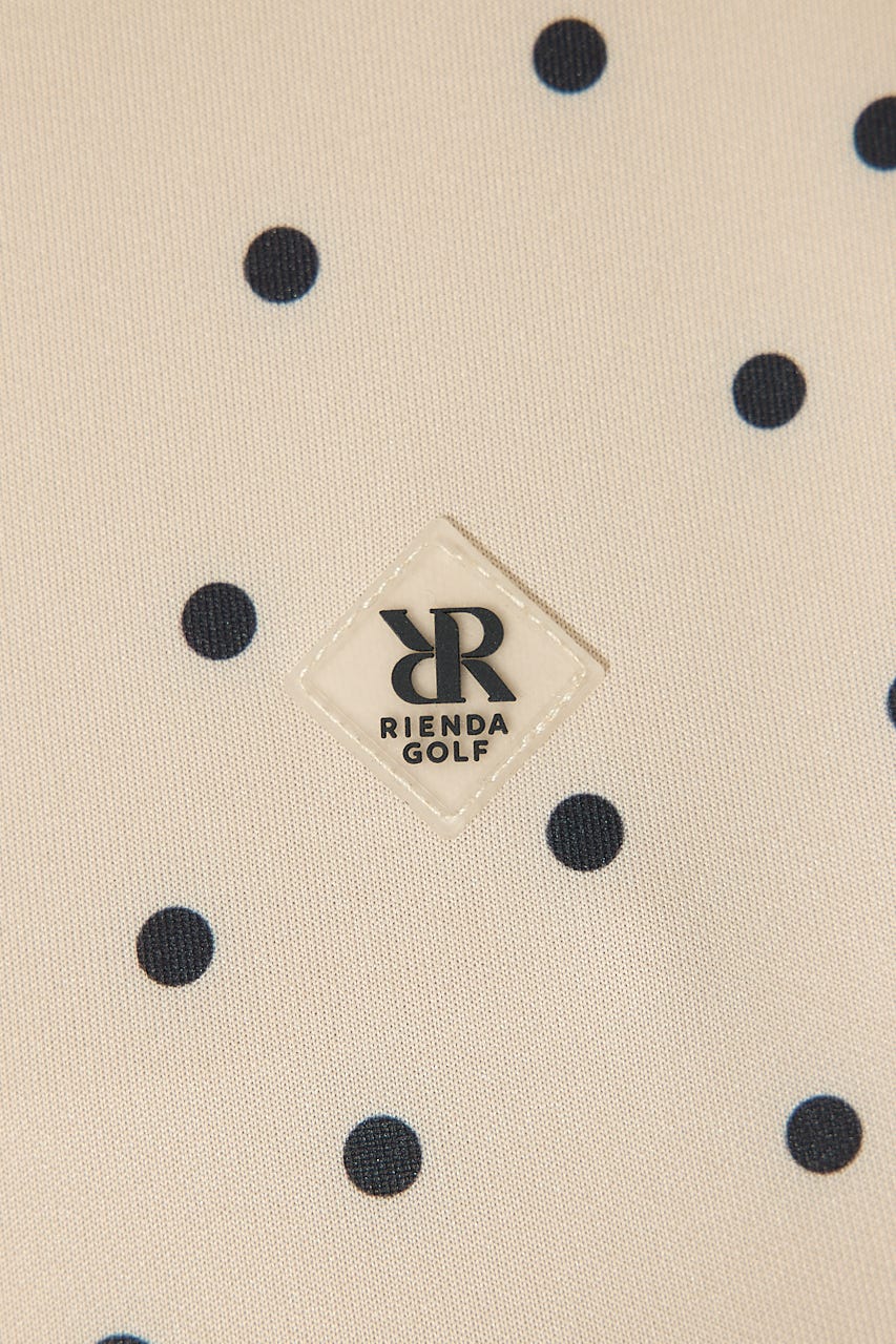 【一部店舗・WEB限定】【RIENDA GOLF】バックリボンフリルスリーブワンピース BEG M