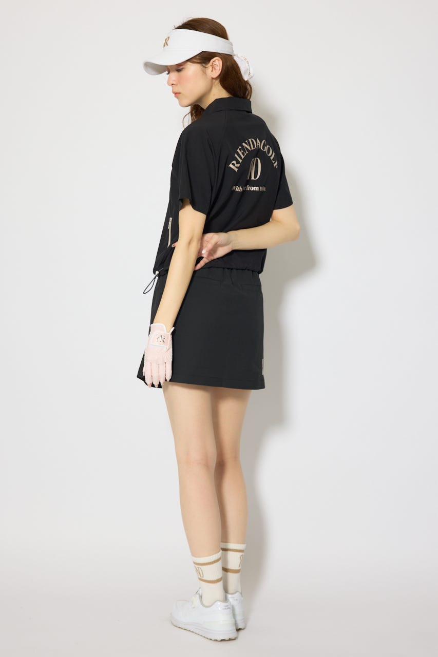 【一部店舗・WEB限定】【RIENDA GOLF】バイカラージップポイントブルゾン BLK M