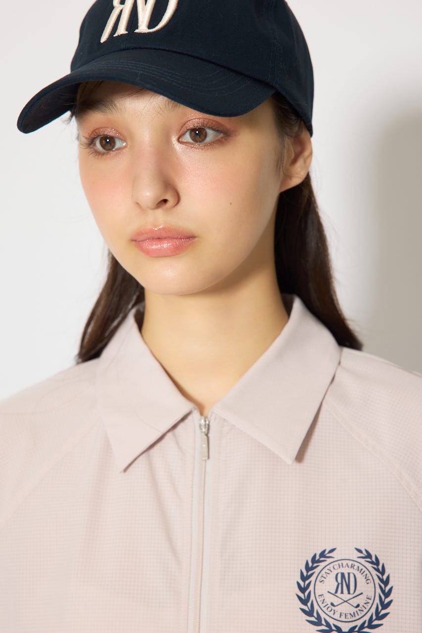 【一部店舗・WEB限定】【RIENDA GOLF】バイカラージップポイントブルゾン PNK S