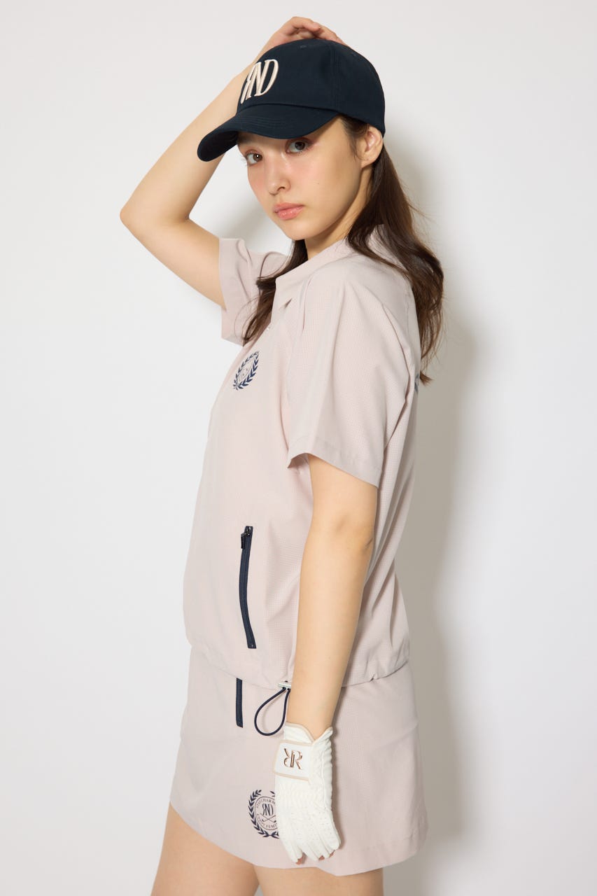 【一部店舗・WEB限定】【RIENDA GOLF】バイカラージップポイントブルゾン PNK S