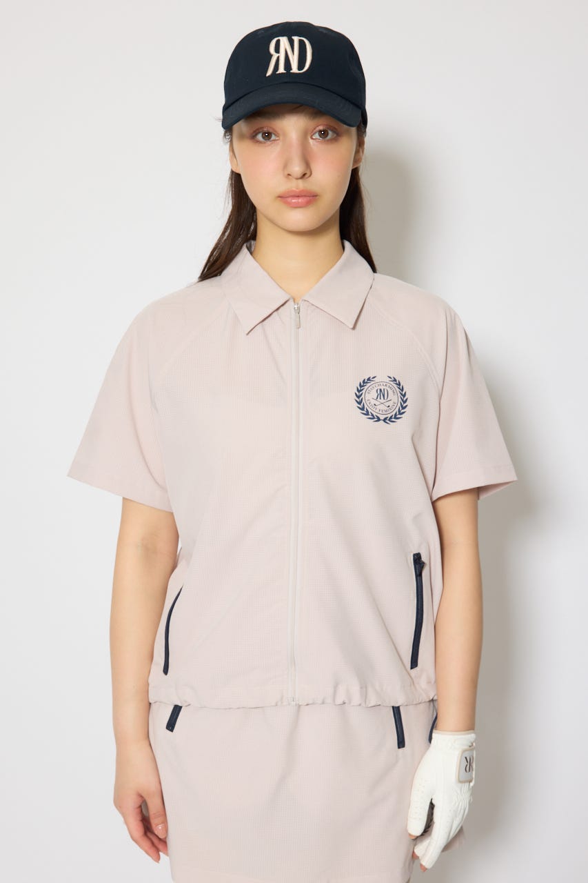 【一部店舗・WEB限定】【RIENDA GOLF】バイカラージップポイントブルゾン PNK S