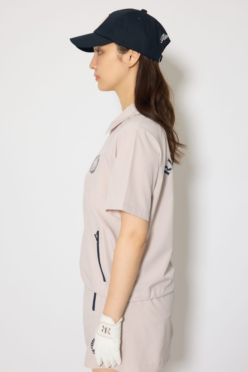 【一部店舗・WEB限定】【RIENDA GOLF】バイカラージップポイントブルゾン PNK S