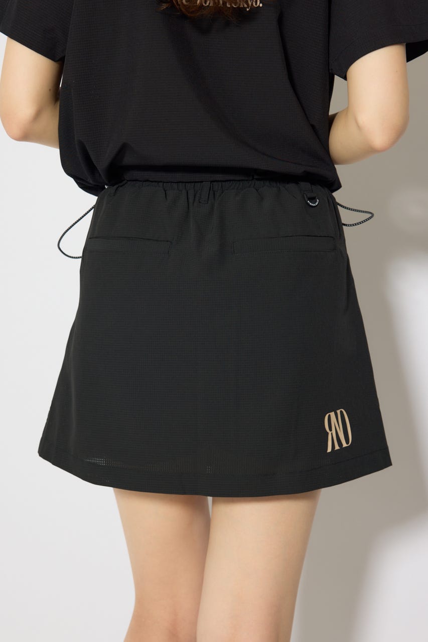 【一部店舗・WEB限定】【RIENDA GOLF】バイカラージップポイントスカート BLK S