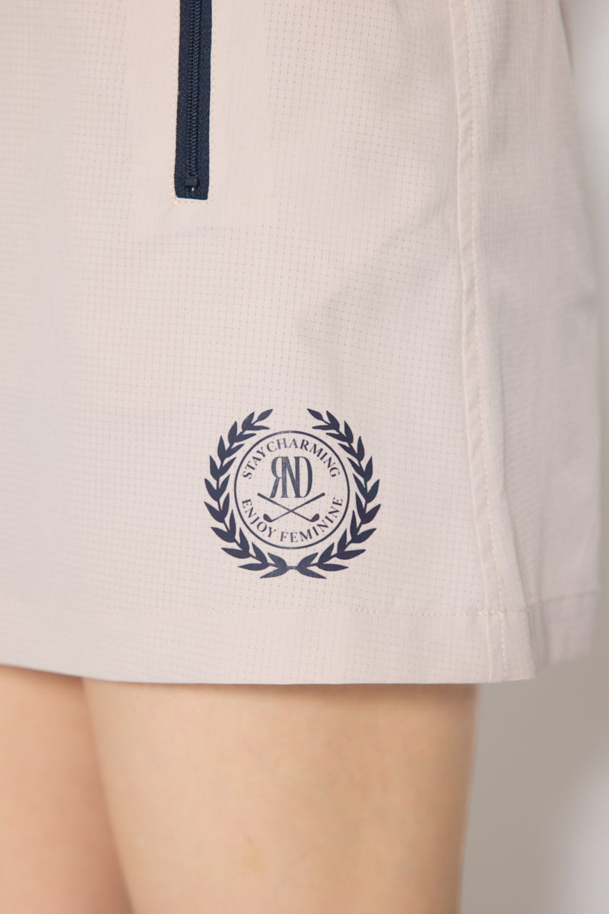 【一部店舗・WEB限定】【RIENDA GOLF】バイカラージップポイントスカート PNK S