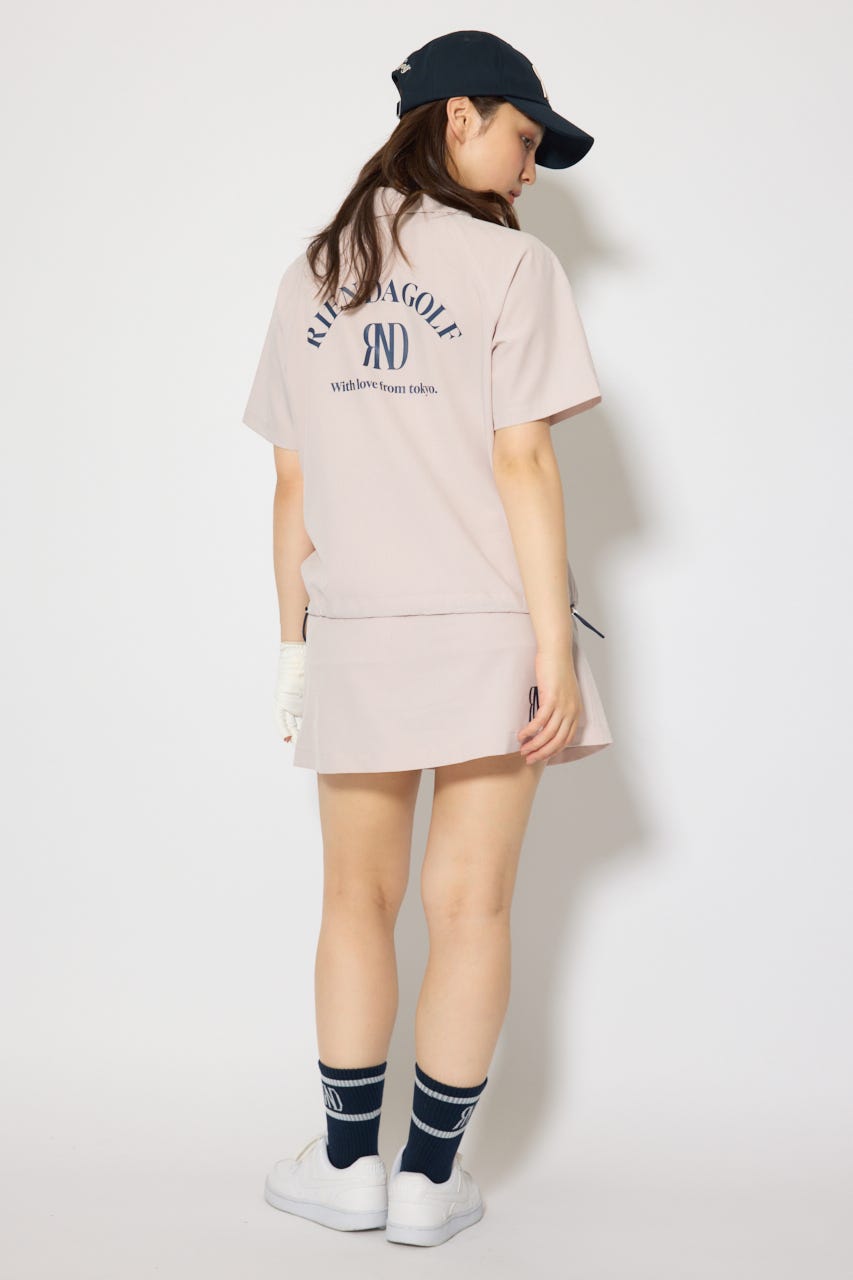 【一部店舗・WEB限定】【RIENDA GOLF】バイカラージップポイントスカート PNK S
