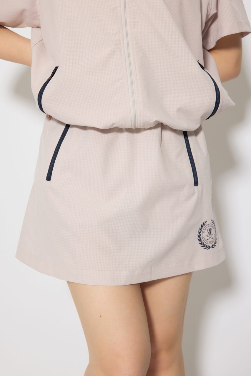 【一部店舗・WEB限定】【RIENDA GOLF】バイカラージップポイントスカート PNK S