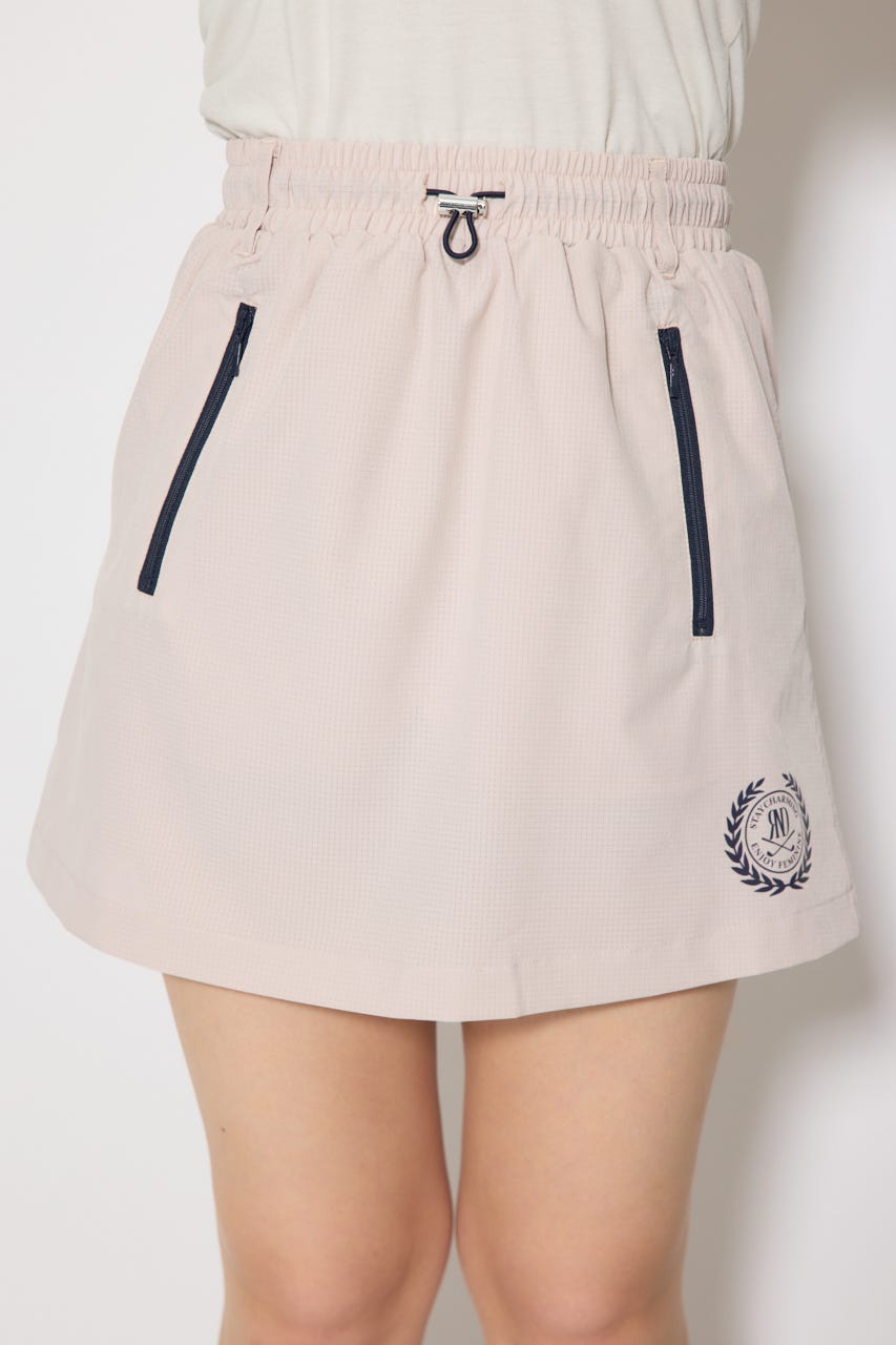 【一部店舗・WEB限定】【RIENDA GOLF】バイカラージップポイントスカート PNK S