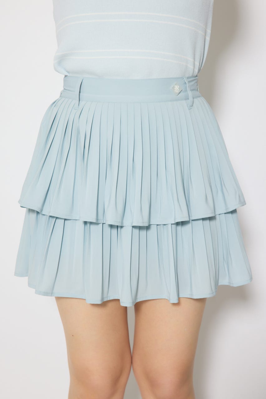【一部店舗・WEB限定】【RIENDA GOLF】プリーツティアードスカート L/BLU S