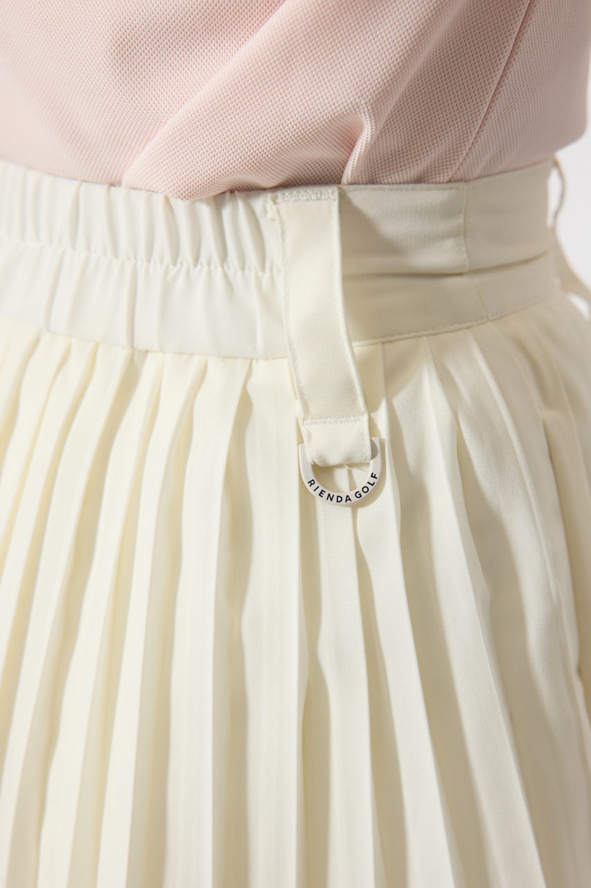 【一部店舗・WEB限定】【RIENDA GOLF】プリーツティアードスカート WHT M