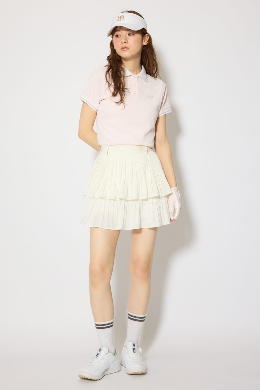 【一部店舗・WEB限定】【RIENDA GOLF】プリーツティアードスカート WHT M
