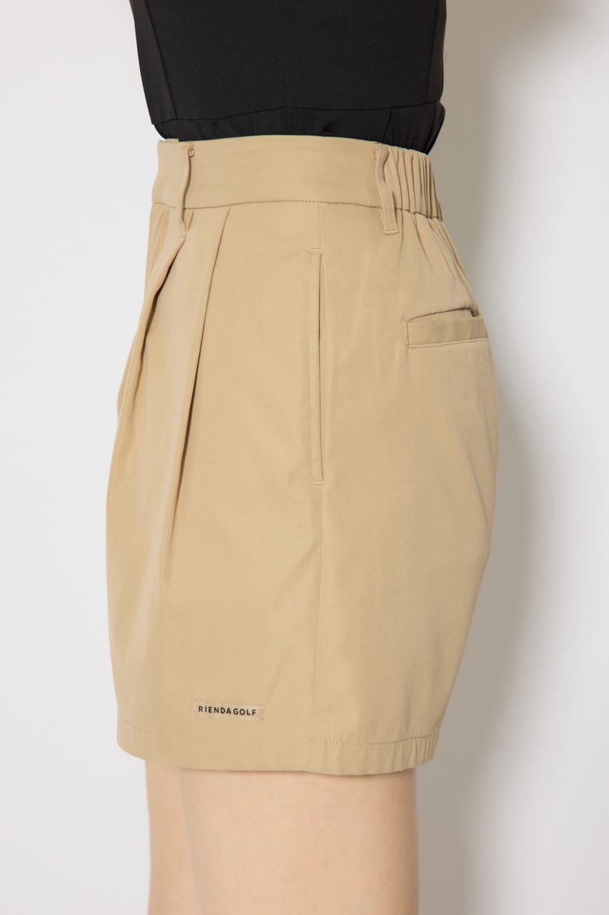 【一部店舗・WEB限定】【RIENDA GOLF】ダブルタックベーシックショートパンツ BEG S