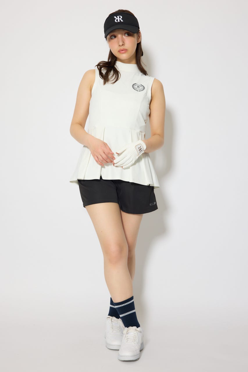 【一部店舗・WEB限定】【RIENDA GOLF】ダブルタックベーシックショートパンツ BLK M