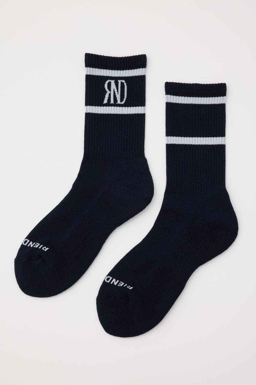 【一部店舗・WEB限定】【RIENDA GOLF】バイカラーRNDロゴソックス NVY FREE