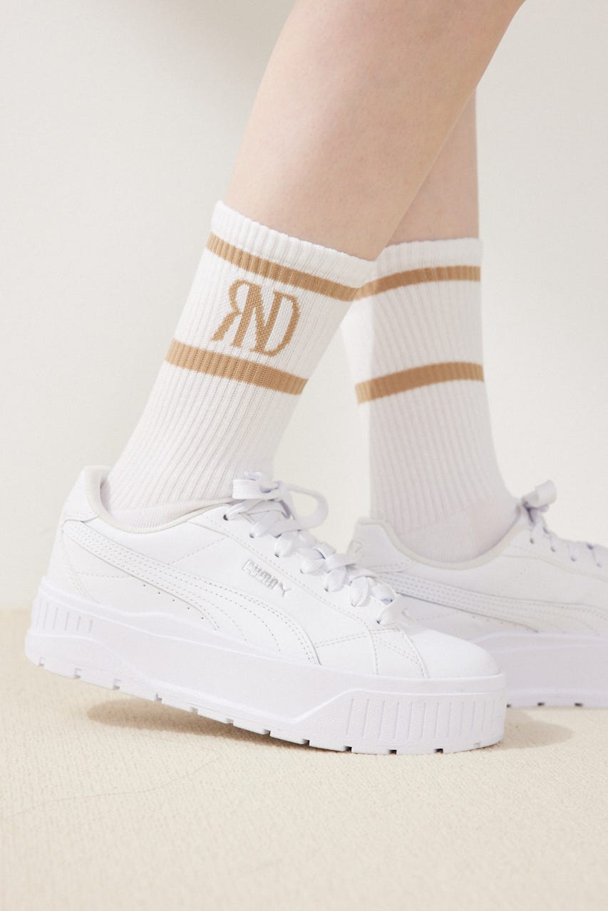 【一部店舗・WEB限定】【RIENDA GOLF】バイカラーRNDロゴソックス WHT FREE