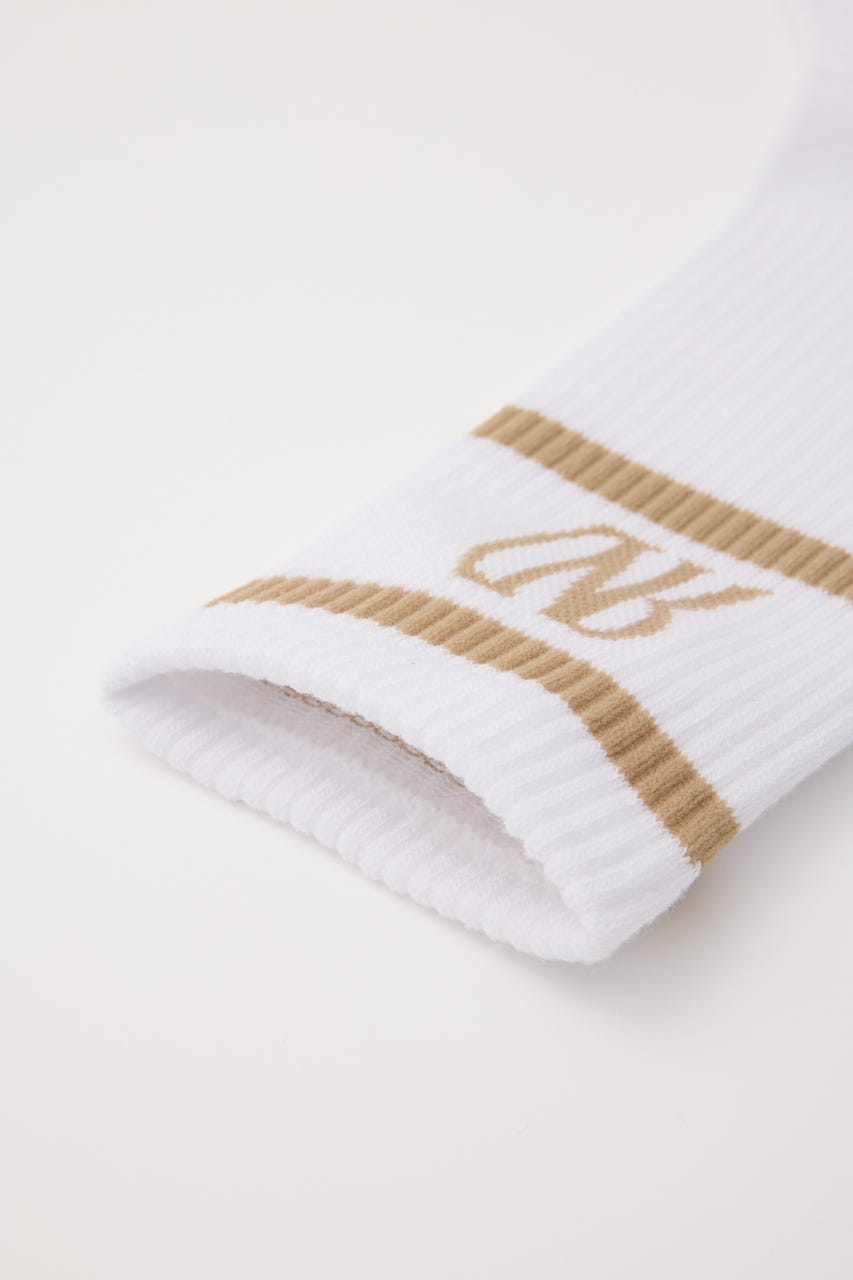 【一部店舗・WEB限定】【RIENDA GOLF】バイカラーRNDロゴソックス WHT FREE