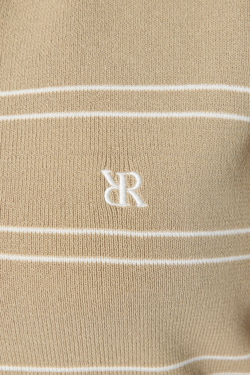 【一部店舗・WEB限定】【RIENDA GOLF】マリンボーダーニットトップス BEG S