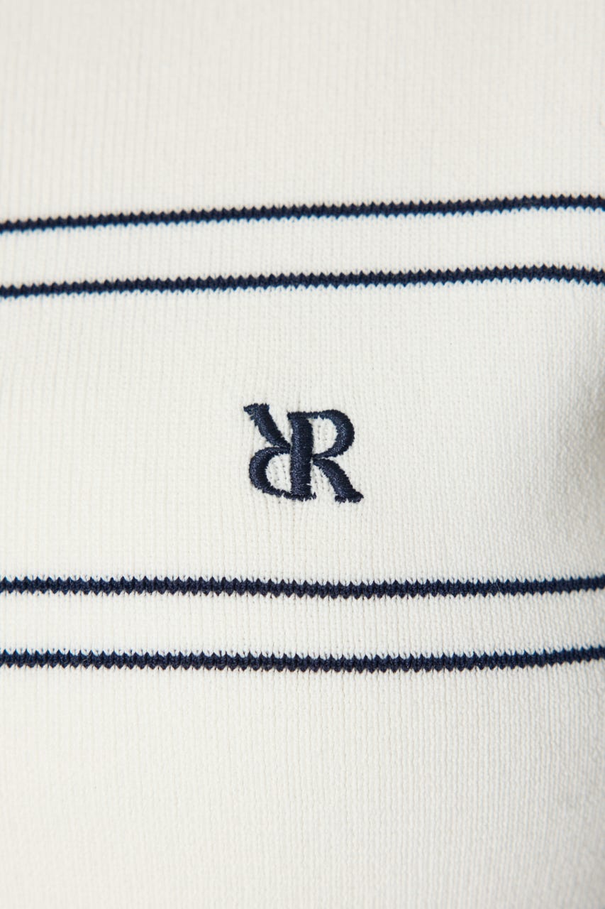【一部店舗・WEB限定】【RIENDA GOLF】マリンボーダーニットトップス WHT S
