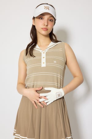 【一部店舗・WEB限定】【RIENDA GOLF】マリンボーダーニットトップス