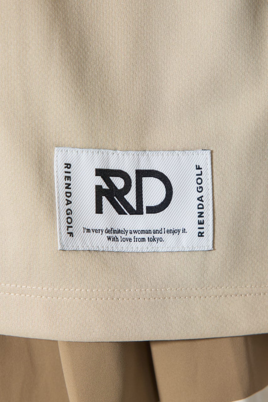 【一部店舗・WEB限定】【RIENDA GOLF】ユニセックスモックネックTシャツ BEG M