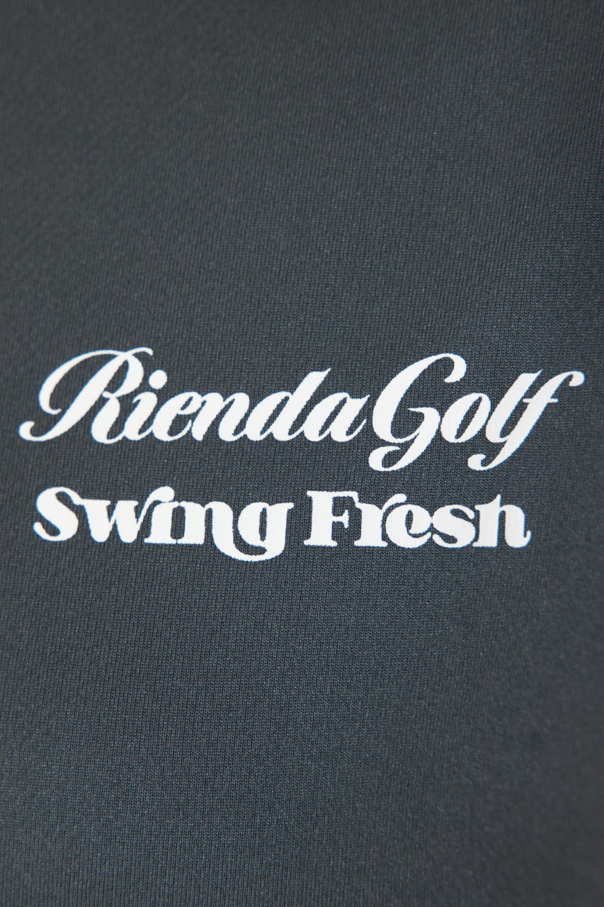【一部店舗・WEB限定】【RIENDA GOLF】ユニセックスモックネックTシャツ D/GRY M