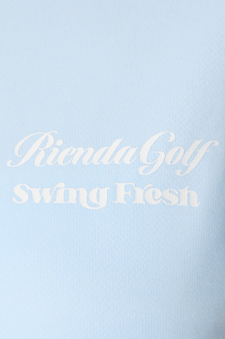 【一部店舗・WEB限定】【RIENDA GOLF】ユニセックスモックネックTシャツ L/BLU S