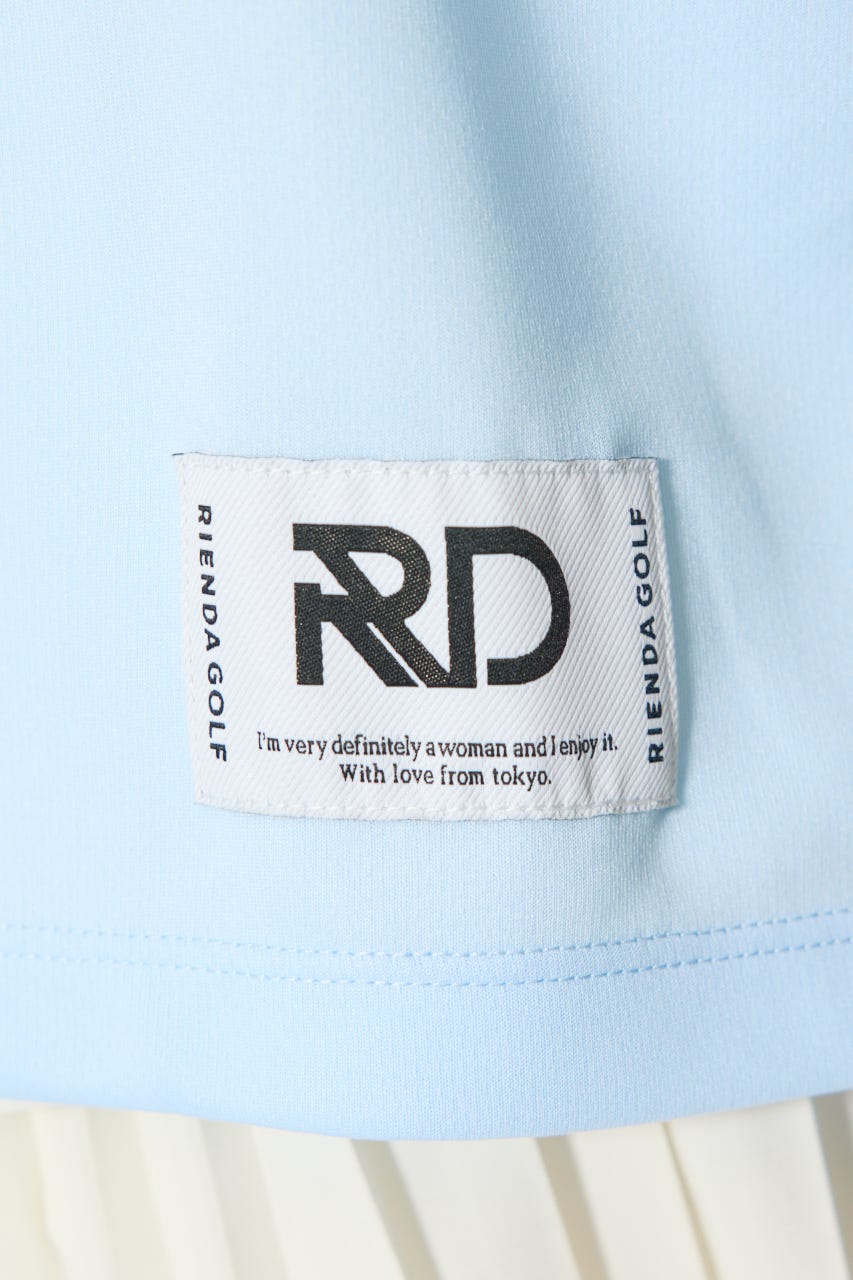 【一部店舗・WEB限定】【RIENDA GOLF】ユニセックスモックネックTシャツ L/BLU S