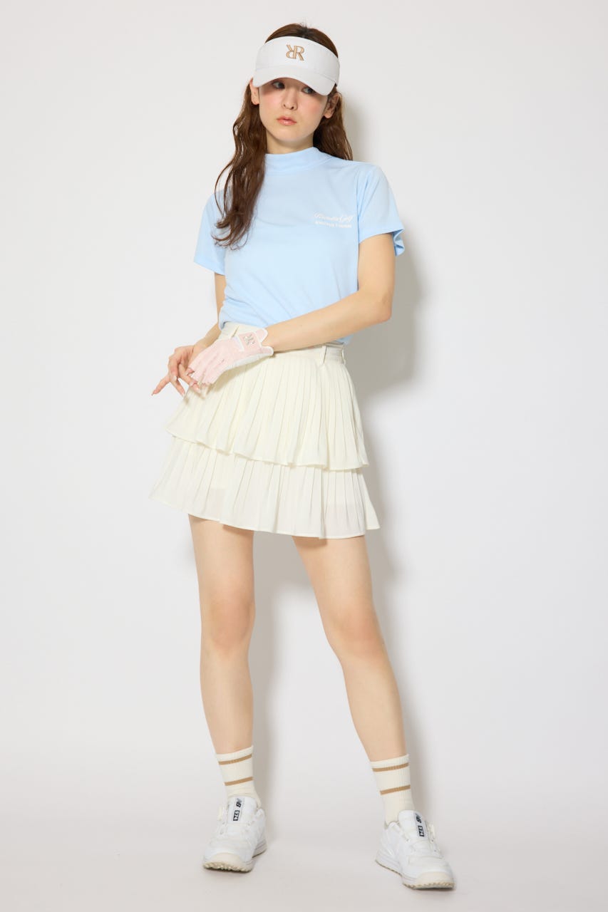 【一部店舗・WEB限定】【RIENDA GOLF】ユニセックスモックネックTシャツ L/BLU S