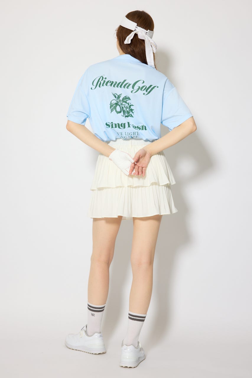 【一部店舗・WEB限定】【RIENDA GOLF】ユニセックスモックネックTシャツ L/BLU S