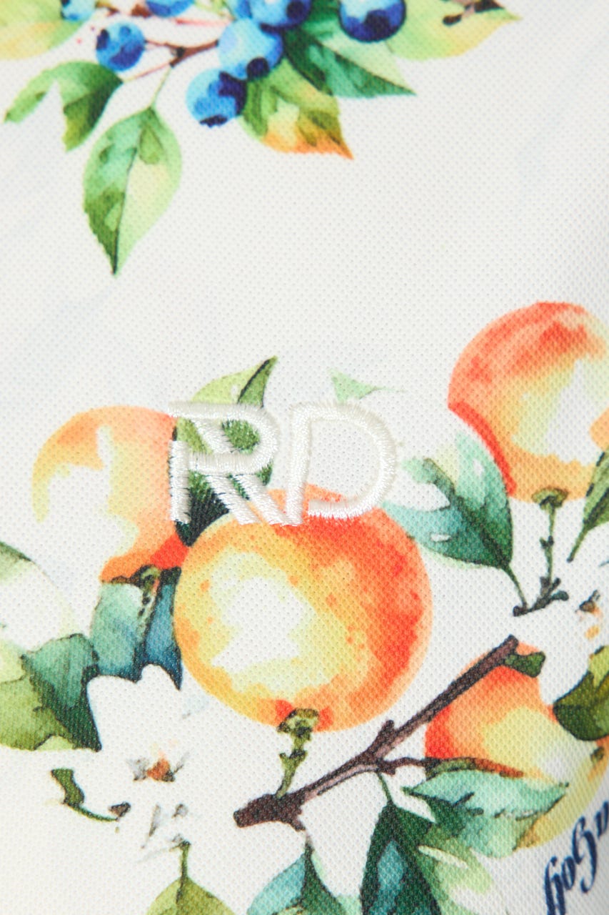 【一部店舗・WEB限定】【RIENDA GOLF】ラインコンパクトポロトップス 柄WHT S