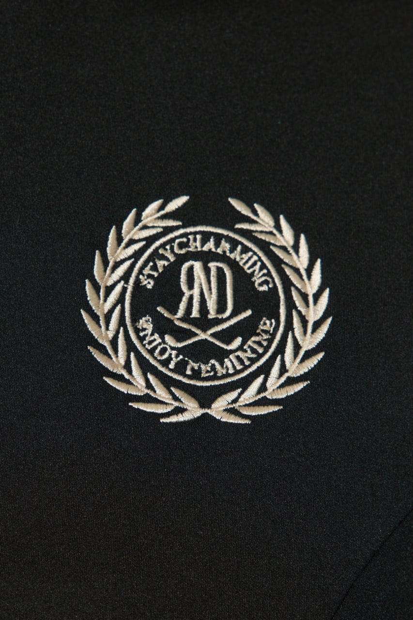 【一部店舗・WEB限定】【RIENDA GOLF】バックリボンペプラムトップス BLK S