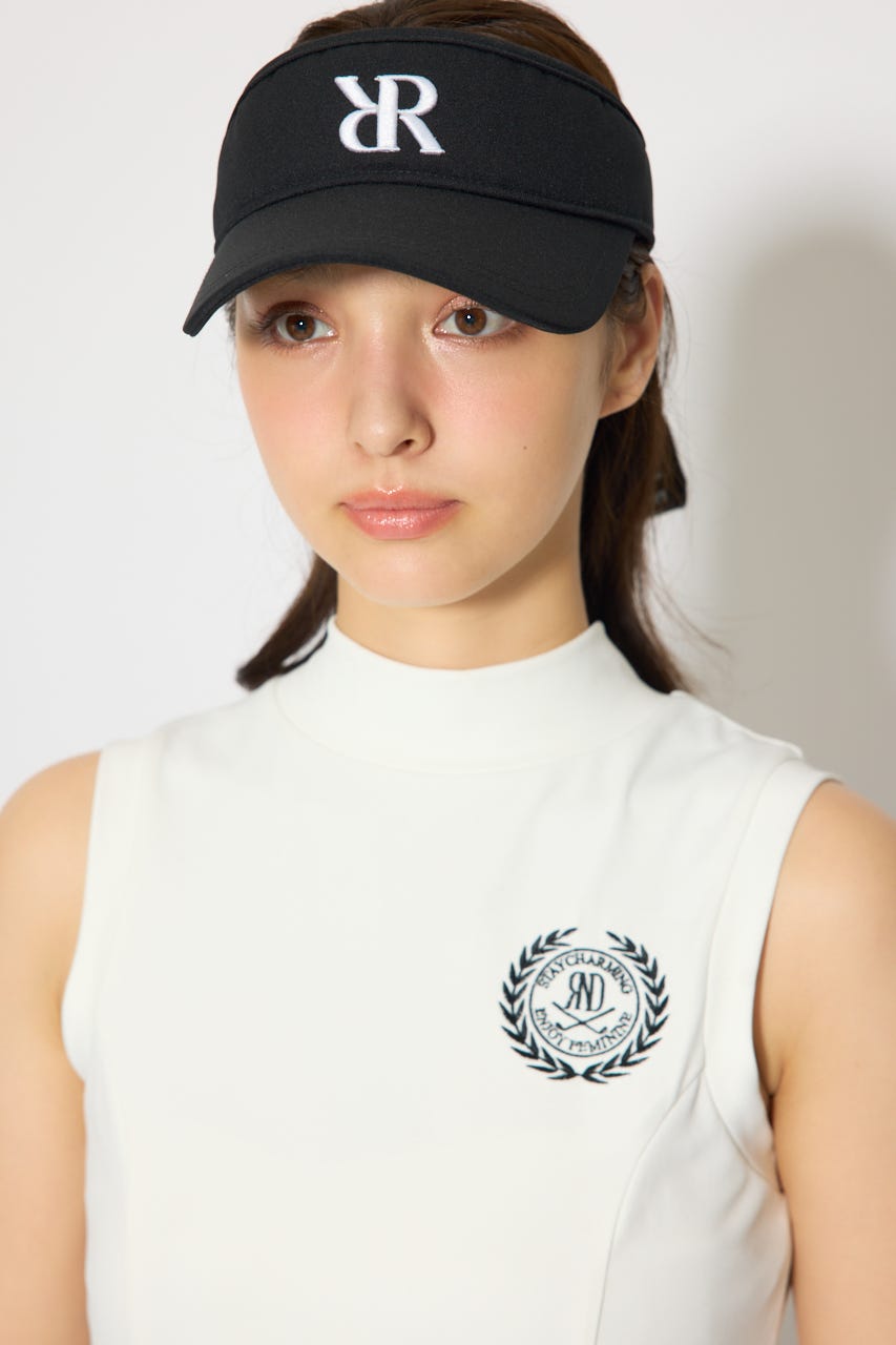 【一部店舗・WEB限定】【RIENDA GOLF】バックリボンペプラムトップス WHT M