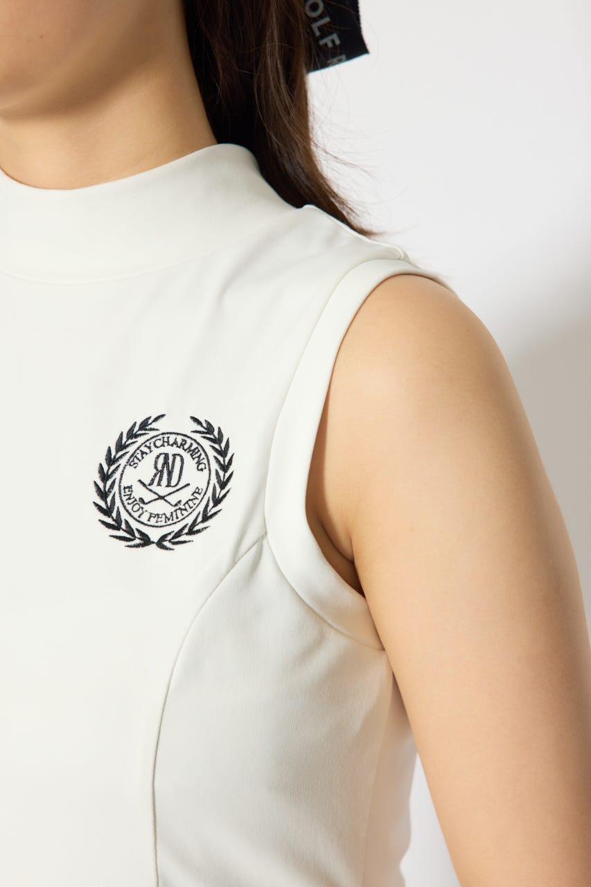 【一部店舗・WEB限定】【RIENDA GOLF】バックリボンペプラムトップス WHT M