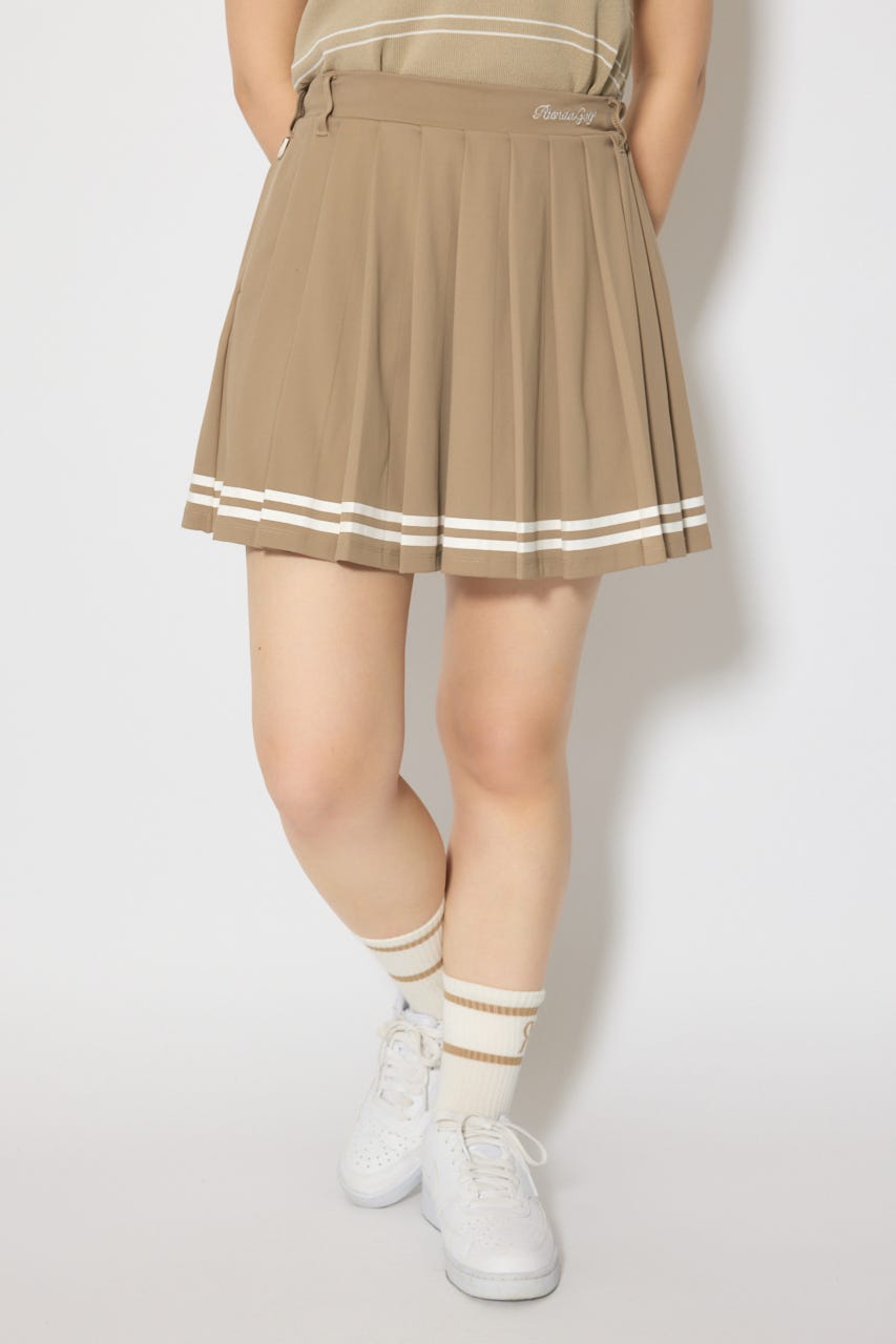 【一部店舗・WEB限定】【RIENDA GOLF】ラインプリーツフレアスカート BEG S