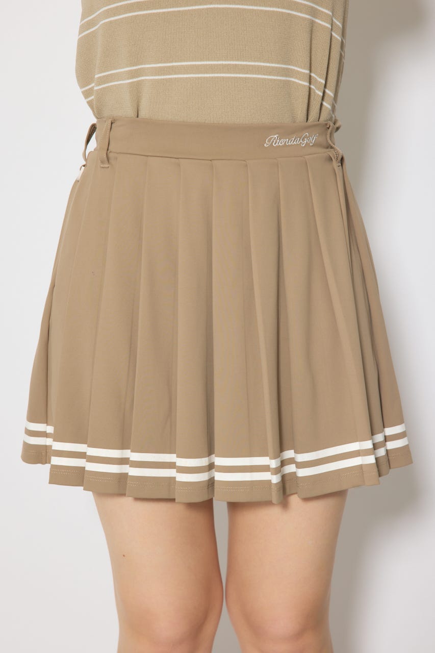 【一部店舗・WEB限定】【RIENDA GOLF】ラインプリーツフレアスカート BEG S