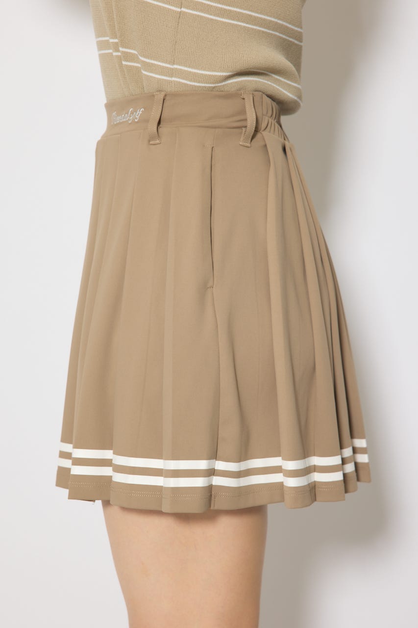 【一部店舗・WEB限定】【RIENDA GOLF】ラインプリーツフレアスカート BEG S